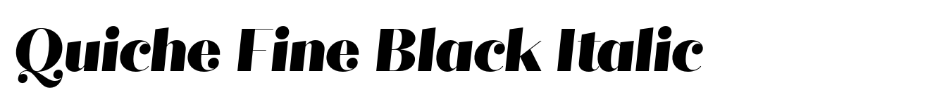 Quiche Fine Black Italic
